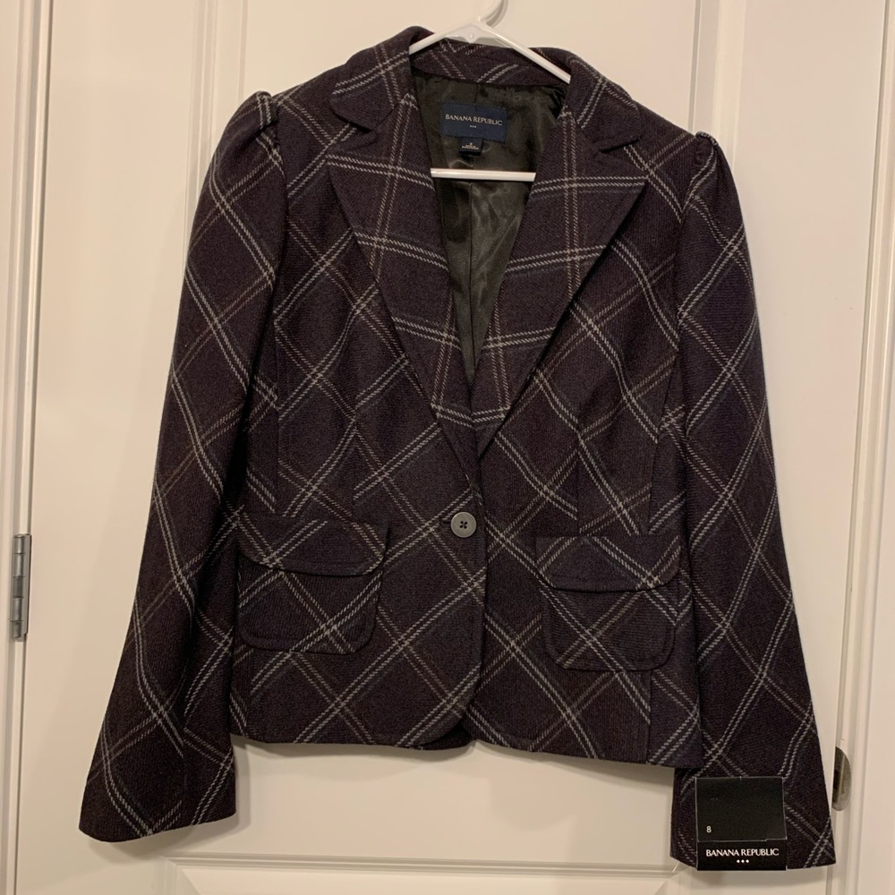 NWT BANANA REPUBLIC wool blazer. Sz 8 - Picture 4 of 8